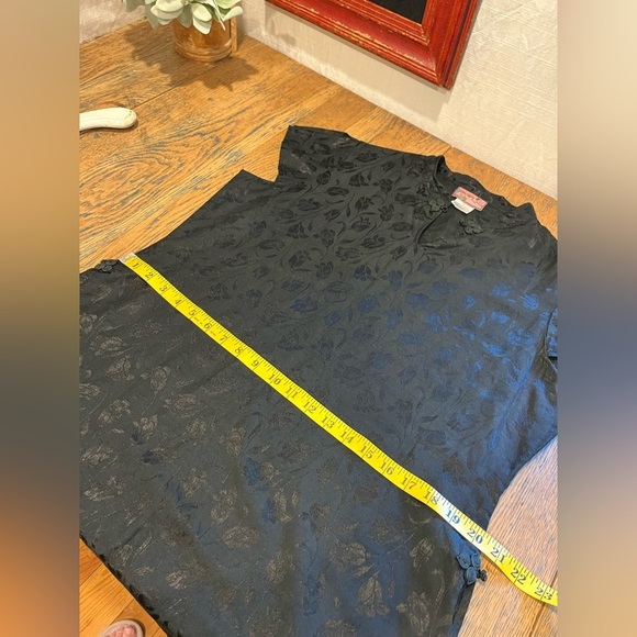 📍🖤 APRIL CORNELL BLACK FLORAL TUNIC – SIZE L - Picture 7 of 14